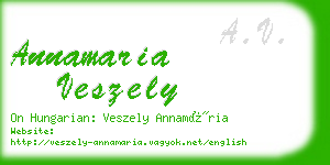 annamaria veszely business card